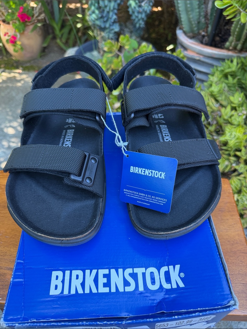 Birkenstock Tatacoa Futura Men's Black Two-Strap Adjustable Sandals